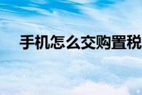 手机怎么交购置税（手机怎么交供热费）