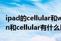 ipad的cellular和wlan有什么区别（平板wlan和cellular有什么区别）
