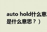 auto hold什么意思汽车按键(汽车上reae是什么意思?)