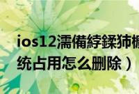 ios12濡備綍鍒犻櫎绯荤粺瀹归噺（ios12系统占用怎么删除）