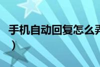 手机自动回复怎么弄（手机自动回复怎么设置）