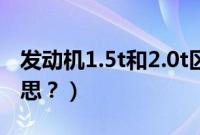 发动机1.5t和2.0t区别（发动机2.0t是什么意思？）
