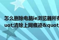 怎么删除电脑ie浏览器所有数据（如何删除IE地址栏中的"清除上网痕迹"图标按钮）