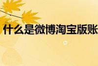 什么是微博淘宝版账号（什么是微博淘宝版）