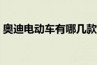 奥迪电动车有哪几款（蓝针大众有哪几款？）