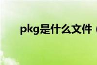 pkg是什么文件（pkg文件怎么安装）
