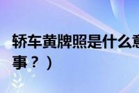 轿车黄牌照是什么意思（轿车是黄牌照怎么回事？）