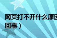 网页打不开什么原因（浏览器开不了网页怎么回事）