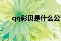 qq彩贝是什么公司（QQ彩贝是什么）