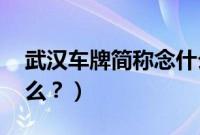武汉车牌简称念什么 鄂（武汉车牌简称念什么？）