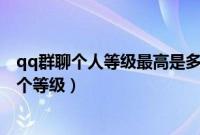 qq群聊个人等级最高是多少级（QQ群成员等级中最多有几个等级）