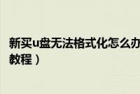 新买u盘无法格式化怎么办（新买U盘无法格式化的解决方法教程）