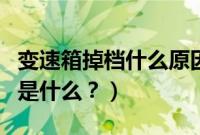 变速箱掉档什么原因（汽车变速箱掉挡的原因是什么？）