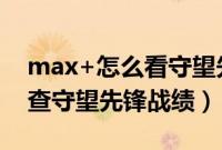max+怎么看守望先锋数据（max 软件如何查守望先锋战绩）