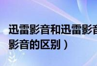 迅雷影音和迅雷影音哪个好（迅雷看看和迅雷影音的区别）