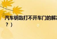 汽车钥匙打不开车门的解决办法（汽车钥匙打不开锁怎么办？）