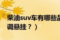 柴油suv车有哪些品牌及价格（哪些suv是可调悬挂？）