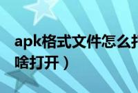 apk格式文件怎么打开（电脑打开apk格式用啥打开）