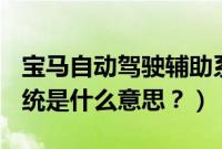 宝马自动驾驶辅助系统pro（自动驾驶辅助系统是什么意思？）