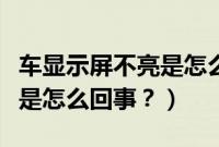 车显示屏不亮是怎么回事视频（车显示屏不亮是怎么回事？）