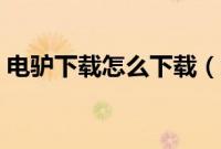电驴下载怎么下载（怎么使用电驴下载资源）