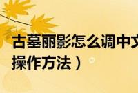 古墓丽影怎么调中文字幕（古墓丽影设置中文操作方法）
