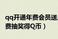 qq开通年费会员送皮肤（开通年费QQ会员免费抽奖得Q币）