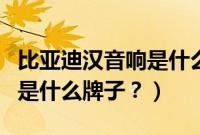比亚迪汉音响是什么牌子的车（比亚迪汉音响是什么牌子？）