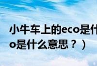 小牛车上的eco是什么意思啊（小牛车上的eco是什么意思？）