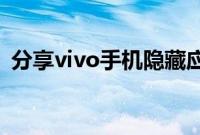 分享vivo手机隐藏应用不在桌面看到的方法