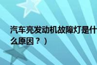 汽车亮发动机故障灯是什么原因（a4l发动机故障灯亮是什么原因？）