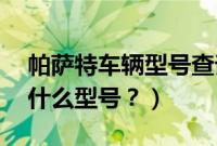 帕萨特车辆型号查询（17款帕萨特蓄电池是什么型号？）