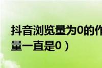 抖音浏览量为0的作品是怎么了（抖音的浏览量一直是0）