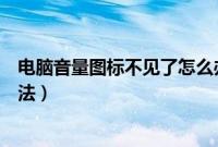 电脑音量图标不见了怎么办（电脑不显示音量图标的解决方法）