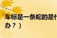 车标是一条蛇的是什么车（车被刮一条痕怎么办？）