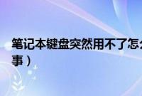 笔记本键盘突然用不了怎么办（笔记本键盘突然失灵怎么回事）