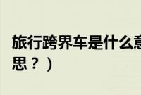 旅行跨界车是什么意思（两厢跨界车是什么意思？）
