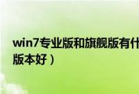 win7专业版和旗舰版有什么区别（电脑上装win7哪个系统版本好）
