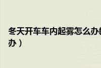 冬天开车车内起雾怎么办教你几招（冬天晚上开车起雾怎么办）