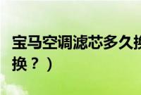 宝马空调滤芯多久换一个（宝马空调滤多久更换？）