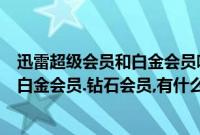 迅雷超级会员和白金会员哪个下载速度快（迅雷普通会员和白金会员.钻石会员,有什么区别）