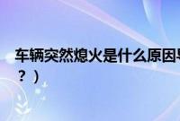 车辆突然熄火是什么原因导致的（华晨金杯熄火是什么原因？）