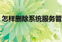 怎样删除系统服务管理（怎样删除系统服务）
