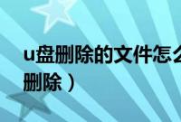 u盘删除的文件怎么找回（优酷ikudisk怎么删除）