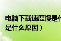 电脑下载速度慢是什么问题（电脑下载速度慢是什么原因）