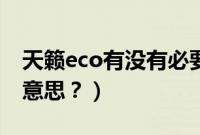 天籁eco有没有必要开（天籁车上的eco什么意思？）
