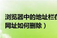 浏览器中的地址栏在哪儿（浏览器中地址栏的网址如何删除）