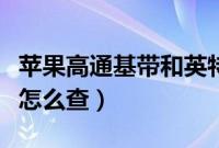 苹果高通基带和英特基带区别（苹果高通基带怎么查）