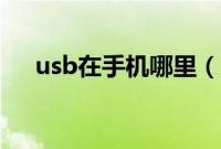 usb在手机哪里（usb在手机哪里打开）