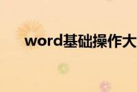 word基础操作大全（word基础操作）